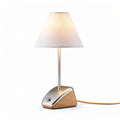 Table lamp with fabric shade and wooden base 30 x 20 x 40cm