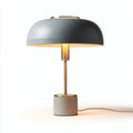 Metal table lamp with gray shade and gold accents 20 x 20 x 40cm